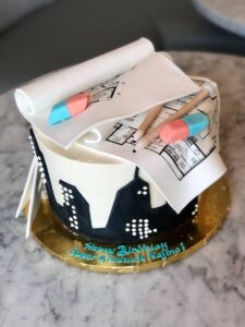 Architects birthday cake | Architecture cake, Construction cake, Square cake  design
