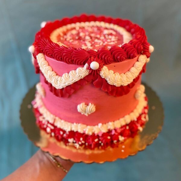 Specialty Valentine's Piped Cake